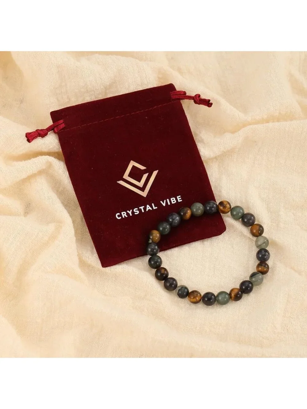 Healing Crystal Bracelet | Natural Gemstone Beads | Adjustable Energy Bracelet